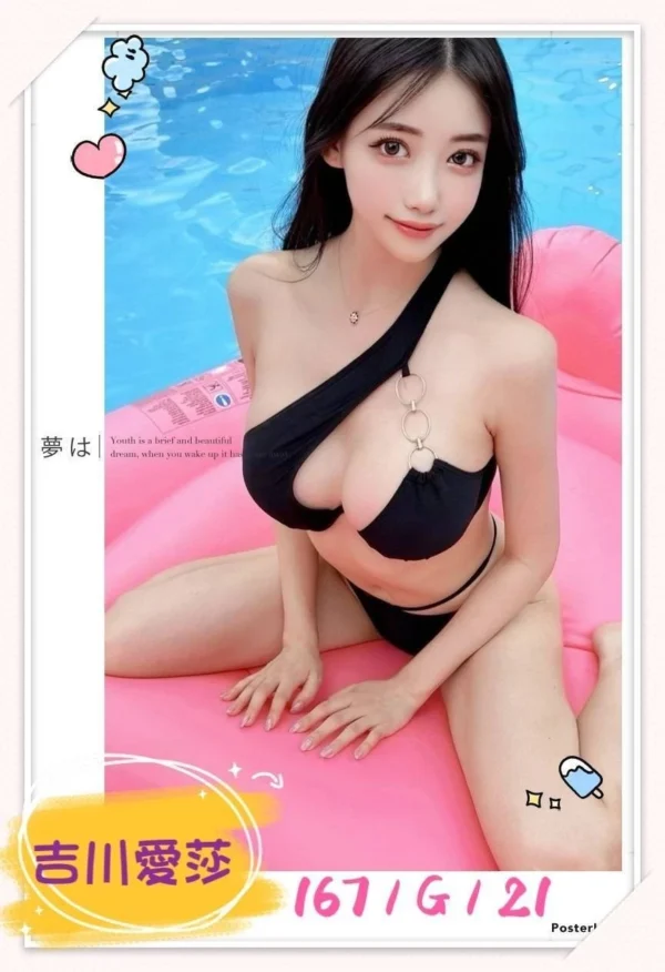 雙北外送茶吉川愛莎推薦，G奶女神級全能服務，無套內射＋毒龍＋攝影全配